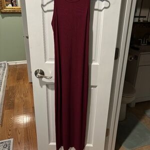 Lulus Long Sleeveless Slit Dress